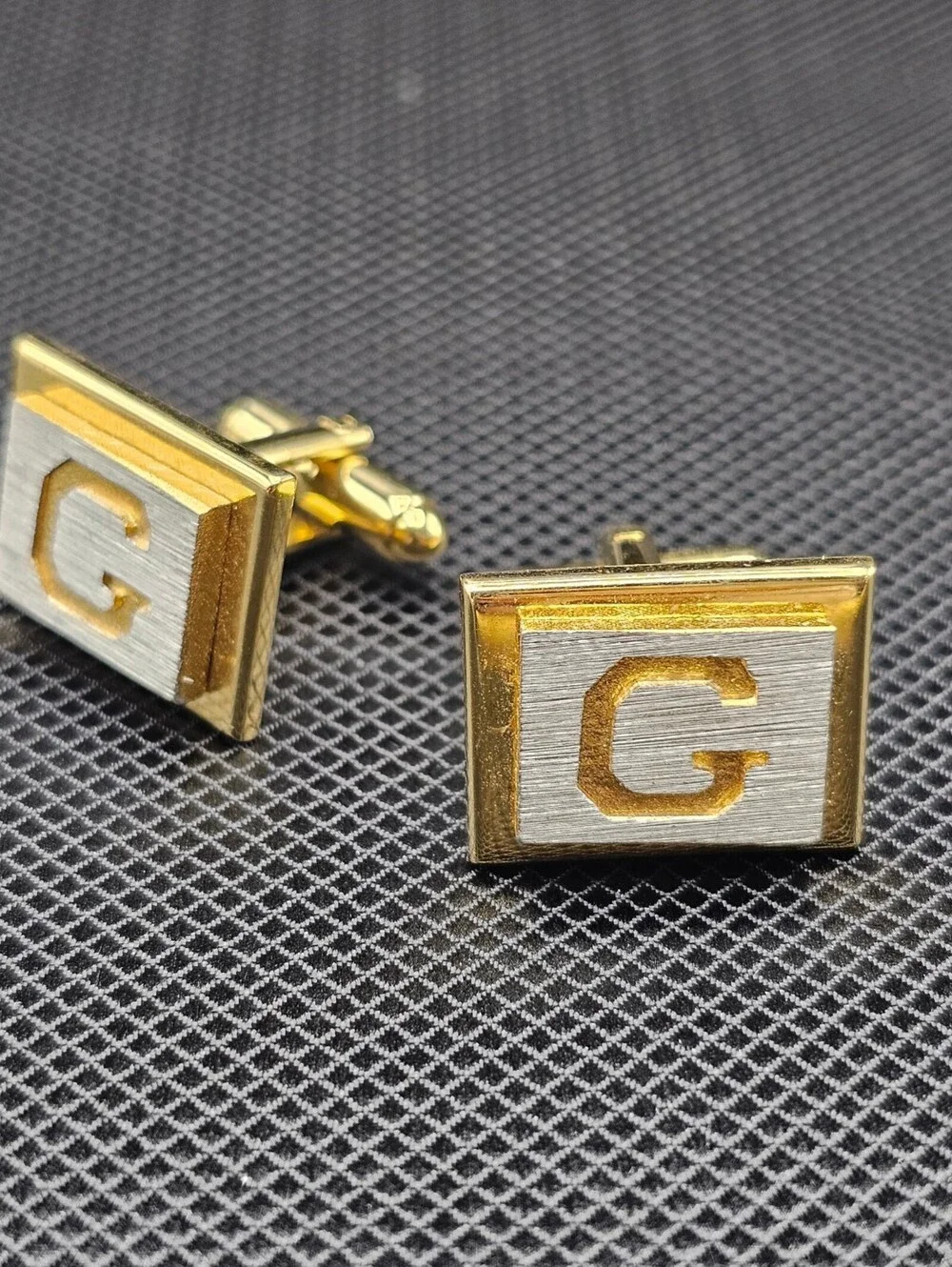 Gold and Silver Tone 'G' Initial Cufflinks